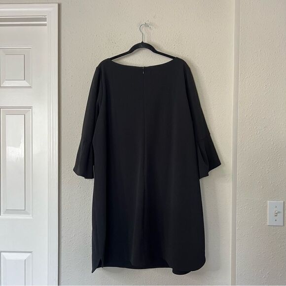 Vince Camuto Black Ruffle Tulip Sleeve Mini Shift Dress NEW Plus Size 20W - Picture 8 of 11